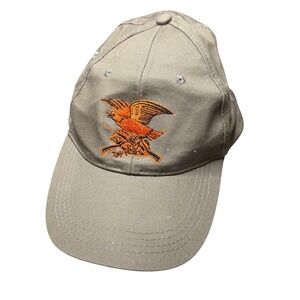 NRA Eagle Crossed Rifles Baseball Cap Tan Embroidered Adjustable‎